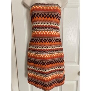 SHEIN Boho Strapless Dress‎ Size Large